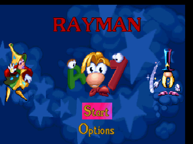 Rayman 2 The Great Escape title screen for Playstation
